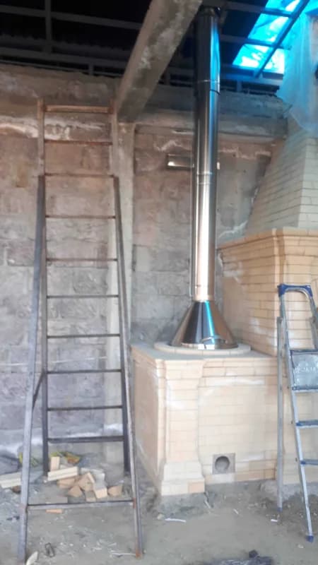 Թոնրի ծխատարի տեղադրում